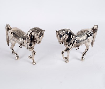 Lot 81 - A pair of plated Vienna Spanish Lipizzaner...