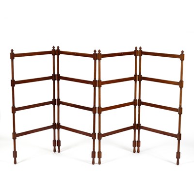 Lot 719 - A pair of mid 19th Century mahogany towel...