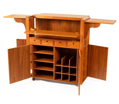 Lot 435 - A teak bar cabinet