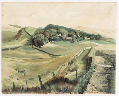 Lot 1148 - W/Wiltshire Landscape/signed with initial/oil...