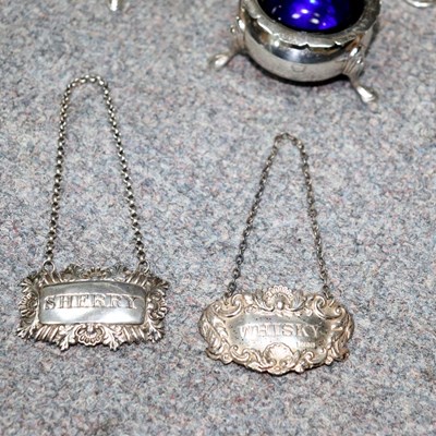 Lot 31 - A silver three-piece cruet set, Birmingham...