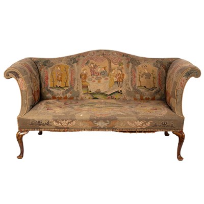 Lot 331 - An 18th Century settee with needlework...
