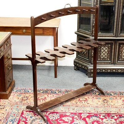 Lot 352 - A George III mahogany boot rack, circa 1800,...