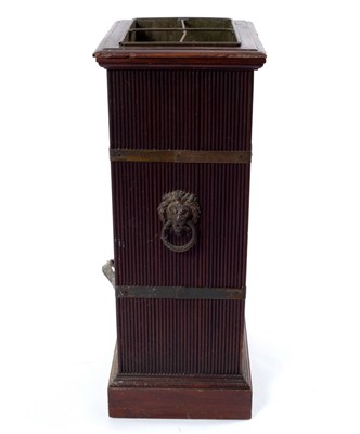 Lot 353 - A mahogany stick stand, circa 1900, with...