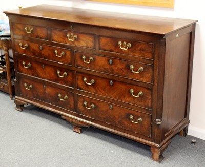 Lot 358 - A George II mahogany mule chest, circa 1750,...