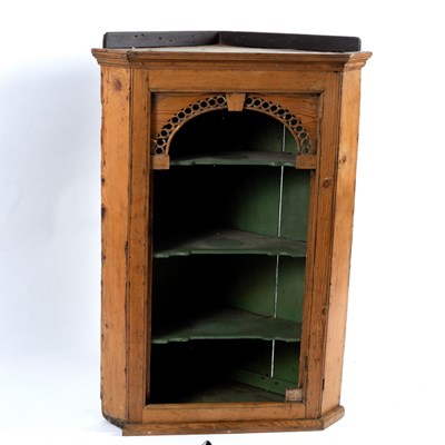 Lot 359 - A mid 18th Century stripped pine hanging...