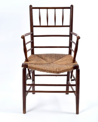 Lot 367 - A beech wood armchair, Morris & Co., circa...