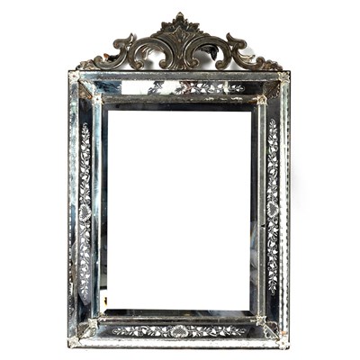 Lot 376 - A late 19th Century Venetian mirror, the...