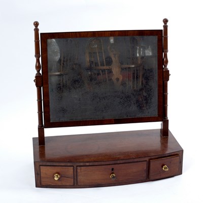 Lot 386 - A George III mahogany toilet mirror, circa...