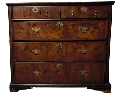 Lot 387 - A Queen Anne walnut chest, circa 1710, the...