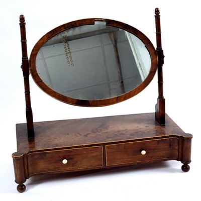 Lot 390 - A George III mahogany toilet mirror, circa...