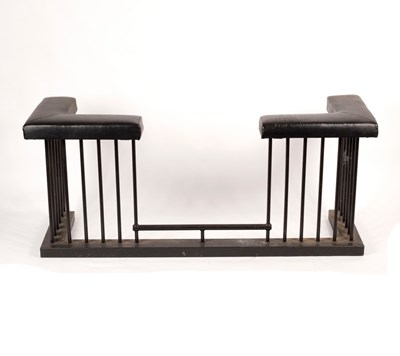 Lot 427 - A modern steel club fender, 152.25cm wide