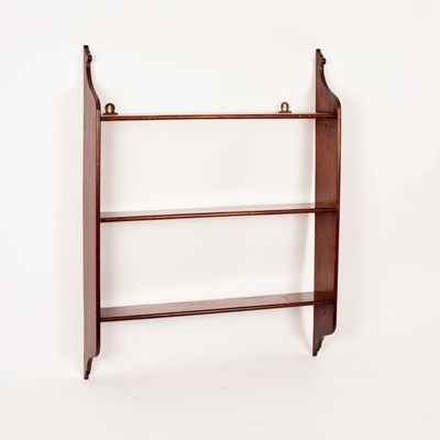 Lot 438 - A set of 19th Century mahogany wall shelves,...