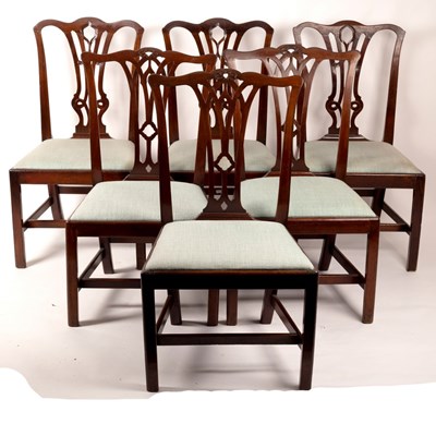 Lot 441 - A harlequin set of six 19th Century mahogany...