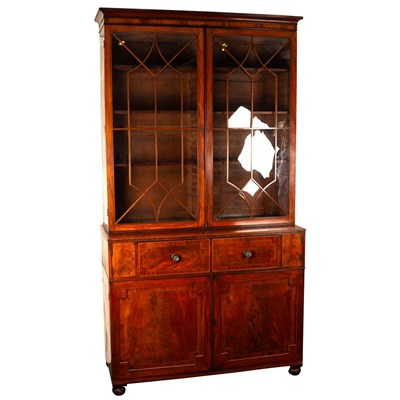 Lot 451 - A large George IV mahogany and inlaid...