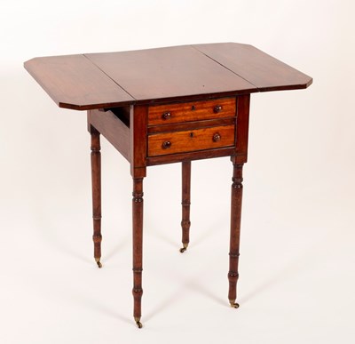 Lot 452 - A Regency mahogany Pembroke worktable, on...