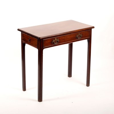 Lot 464 - A George III mahogany table, drawer to each...