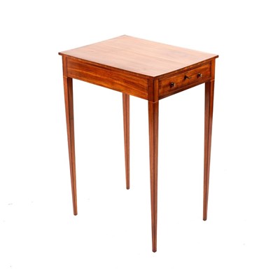 Lot 466 - A Regency satinwood and crossbanded worktable,...