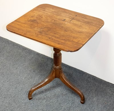 Lot 470 - A 19th Century mahogany tripod table, the top...