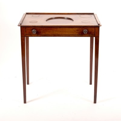 Lot 477 - A 19th Century mahogany washstand, square...