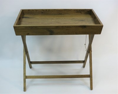 Lot 488 - A modern butler's tray by OKA, the oak tray...