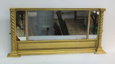 Lot 500 - A Regency gilt framed overmantel mirror, with...