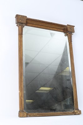 Lot 502 - A Regency gilt framed mirror, the bevelled...