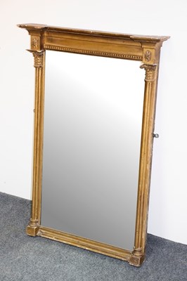 Lot 504 - A Regency gilt framed mirror, the plate...