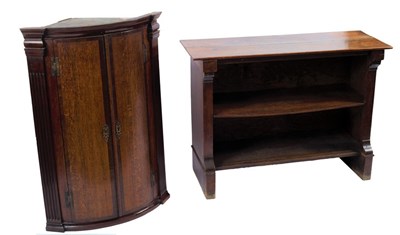 Lot 510 - A plain oak bookcase, 103cm wide and a...