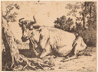Lot 770 - A Bartsch after Paulus Potter/Recumbent...
