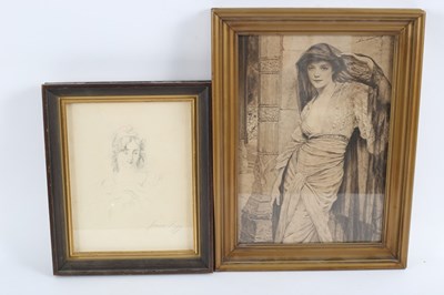 Lot 820 - James Fogg/Portrait of a Young Girl/head and...