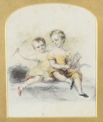 Lot 834 - Samuel Lane/The Palgrave Children/watercolour...