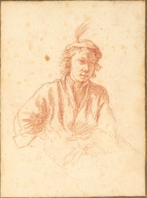 Lot 839 - Follower of Carlo Maratta/Boy with a Plumed...