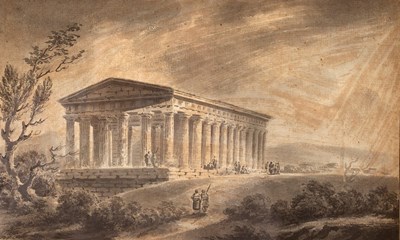 Lot 842 - English School, circa 1790/Temple at...