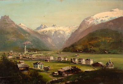 Lot 886 - Late 19th Century Swiss School/View of...