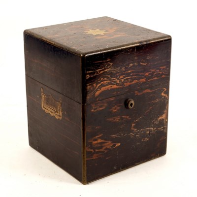 Lot 934 - A coromandel wood decanter box with...