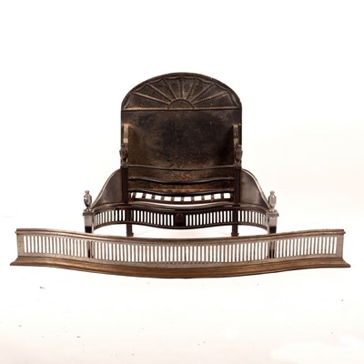 Lot 940 - An 18th Century style grate with serpentine...