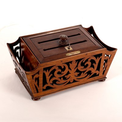 Lot 944 - A Regency post box, with slots for...