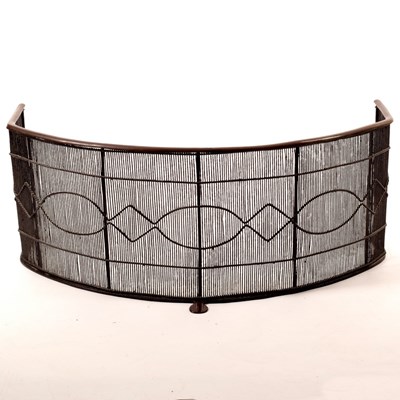 Lot 947 - A Regency bowfront spark guard, 82cm wide