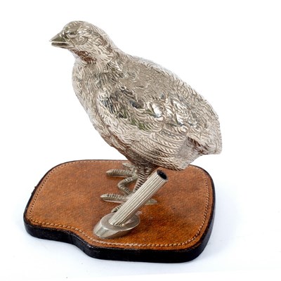 Lot 972 - A Gucci novelty pen stand, with plated model...