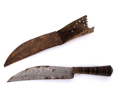 Lot 973 - A South American gaucho knife, probably Chile,...