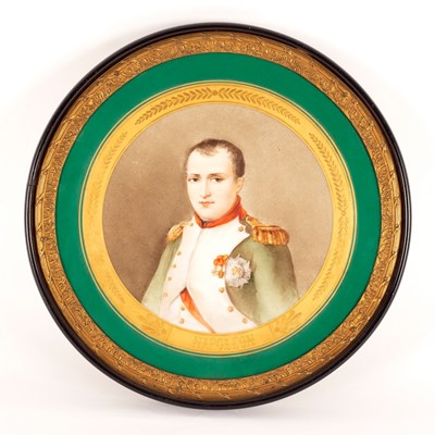 Lot 978 - A Sèvres style porcelain plaque, Napoleon,...