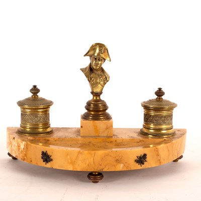 Lot 991 - An inkstand, the central desk seal with...