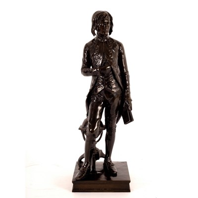 Lot 992 - After Louis Rochet, bronze figure of Napoleon,...