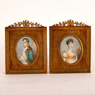 Lot 994 - Berger/Portrait miniatures of Napoleon and...