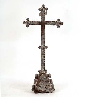 Lot 1007 - A 19th Century Italian ebonised cross, set...