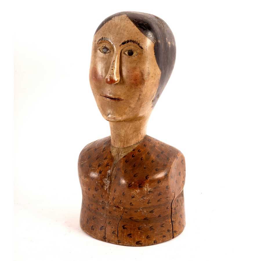 Lot 1011 - An early 19th Century milliner's mannequin,...