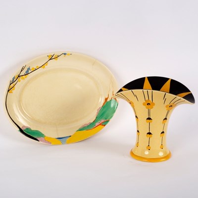 Lot 66 - Clarice Cliff, a Secrets pattern oval serving...