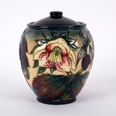 Lot 70 - Moorcroft Pottery, a Hellebore jar and cover,...