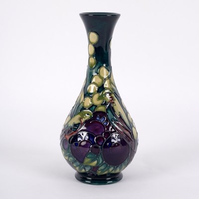 Lot 81 - Moorcroft Pottery, a Finches vase, of baluster...